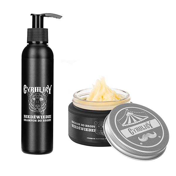 Cyrulicy Linia Niedźwiedzia zestaw: szampon do brody, 150 ml + balsam do brody, 50 ml