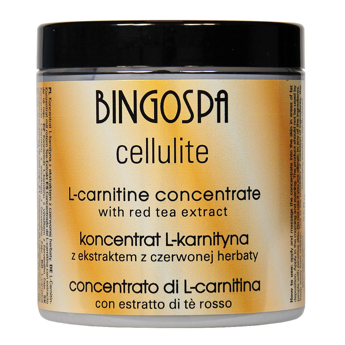 Bingospa Cellulite l-karnityna z ekstraktem z czerwonej herbaty, koncentrat wyszczuplający do ciała, 250 g