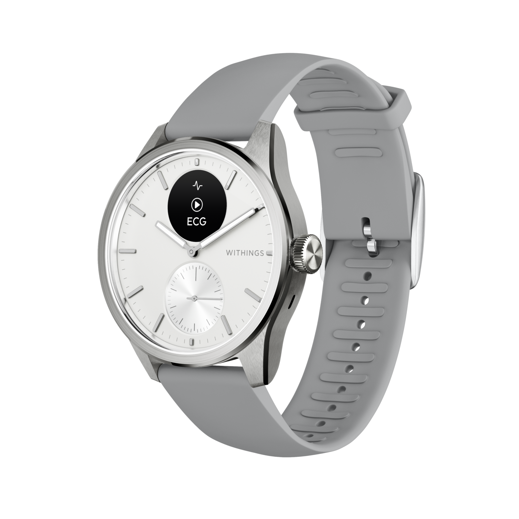 Withings Scanwatch 2 42mm Biały - zegarek z funkcją EKG, pomiarem pulsu i SPO2 oraz mierzeniem aktywności fizycznej i snu