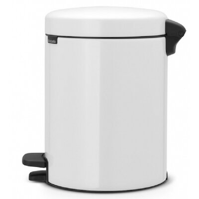 Kosz na śmieci z pedałem BRABANTIA 112065 NewIcon uszczelka przeciwzapachowa, malowany 5 L Biały