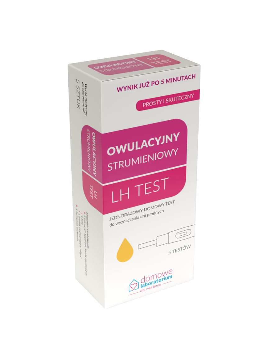 Domowe Labolatorium LH test owulacyjny strumieniowy, 5 szt./1 opak.