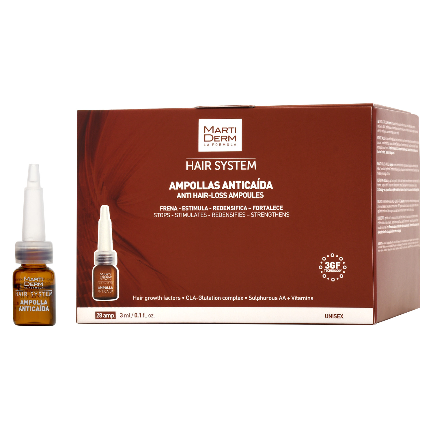 MartiDerm Hair System ampułki przeciw wypadaniu włosów, 28x3ml