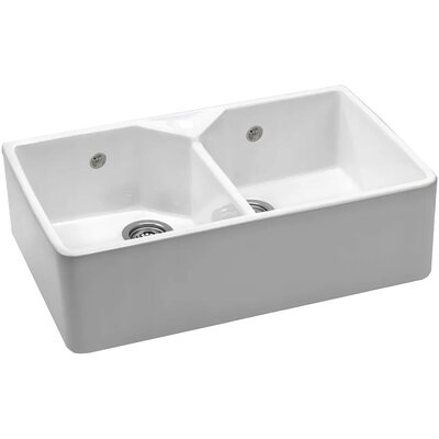 Zlewozmywak dwukomorowy REGINOX Belfast Double Biały 49.5x79.5