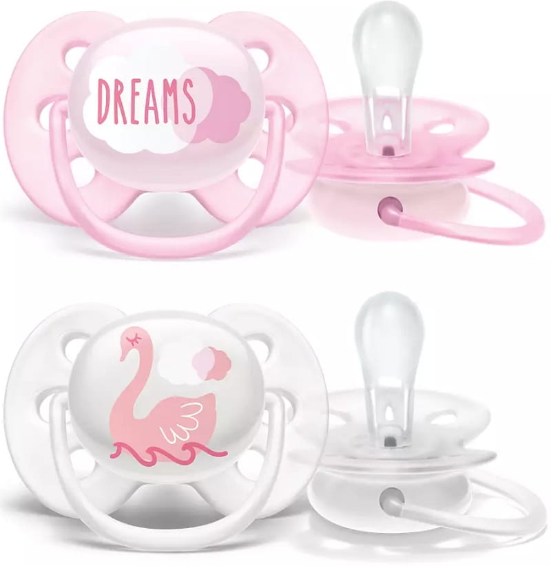 AVENT smoczek ultra soft 0-6m oddychający + etui