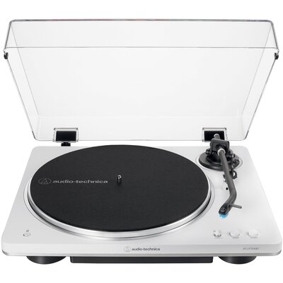Gramofon AUDIO-TECHNICA AT-LP70XBT Biały, Automatyczny, Napęd paskowy, Bluetooth, Prędkość odtw. 33 1/3, 45 obr./min