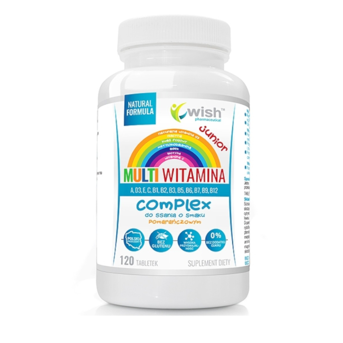 Wish Multiwitamina Junior suplement diety, 120 tabl./1 opak.