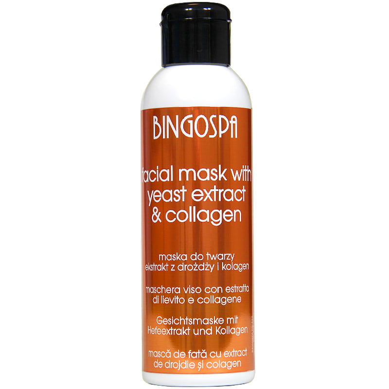 Bingospa maska do twarzy drożdżowa plus kolagen do cery tłustej, 150 g