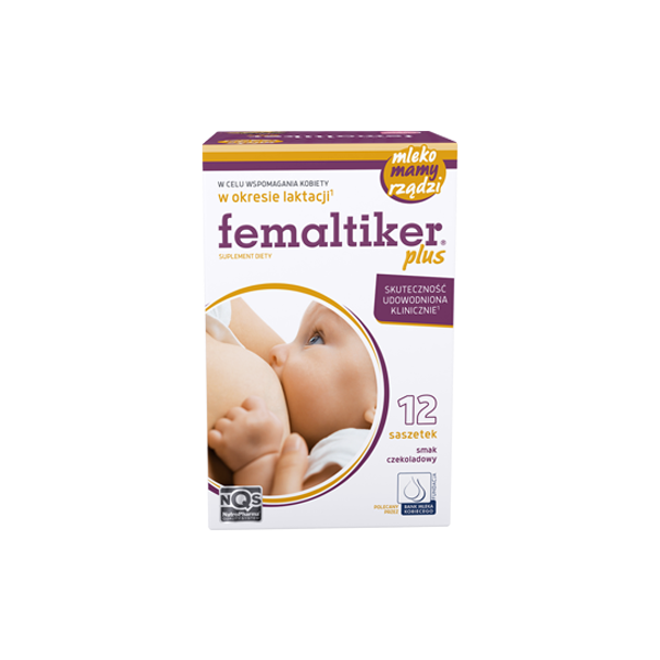 Femaltiker Plus suplement diety o smaku czekoladowym, 12 sasz./1 opak.