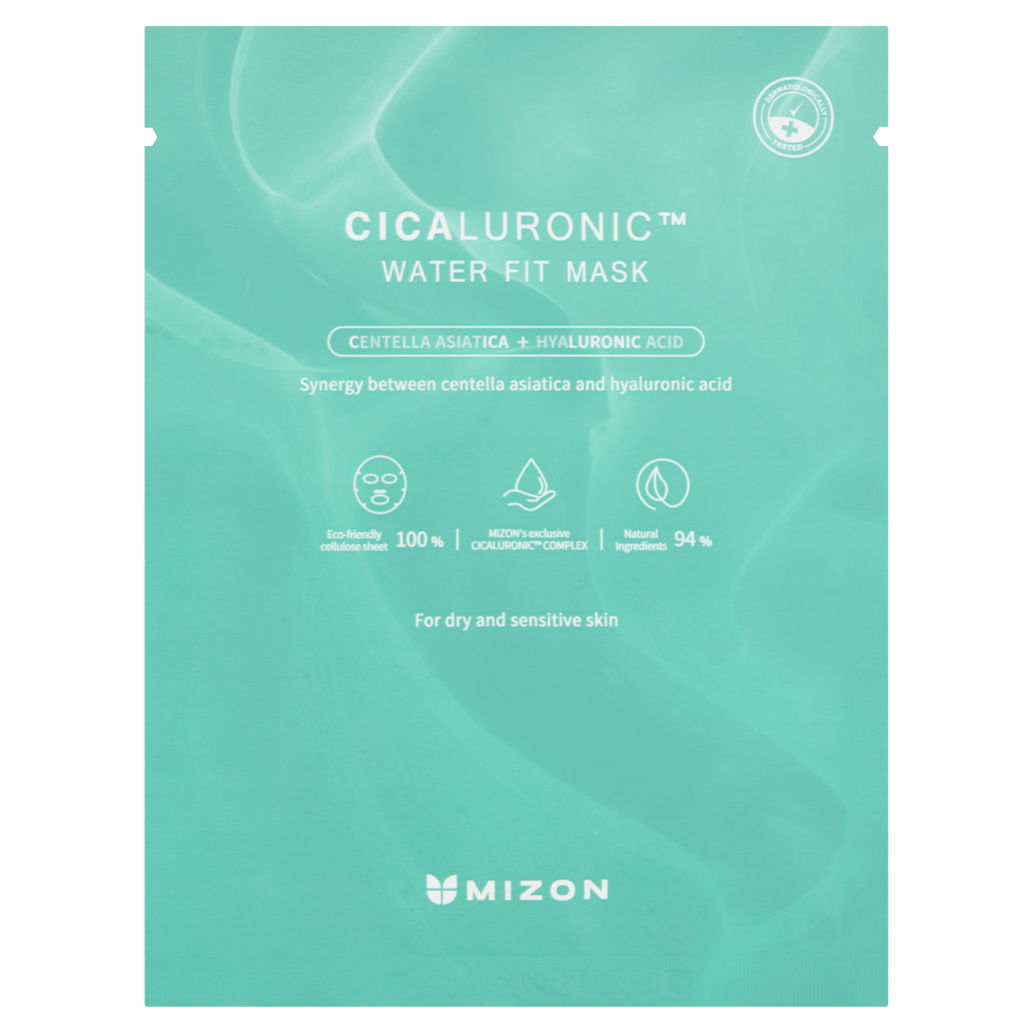 Mizon Cicaluronic nawilżająco-kojąca maska do twarzy, 24 g