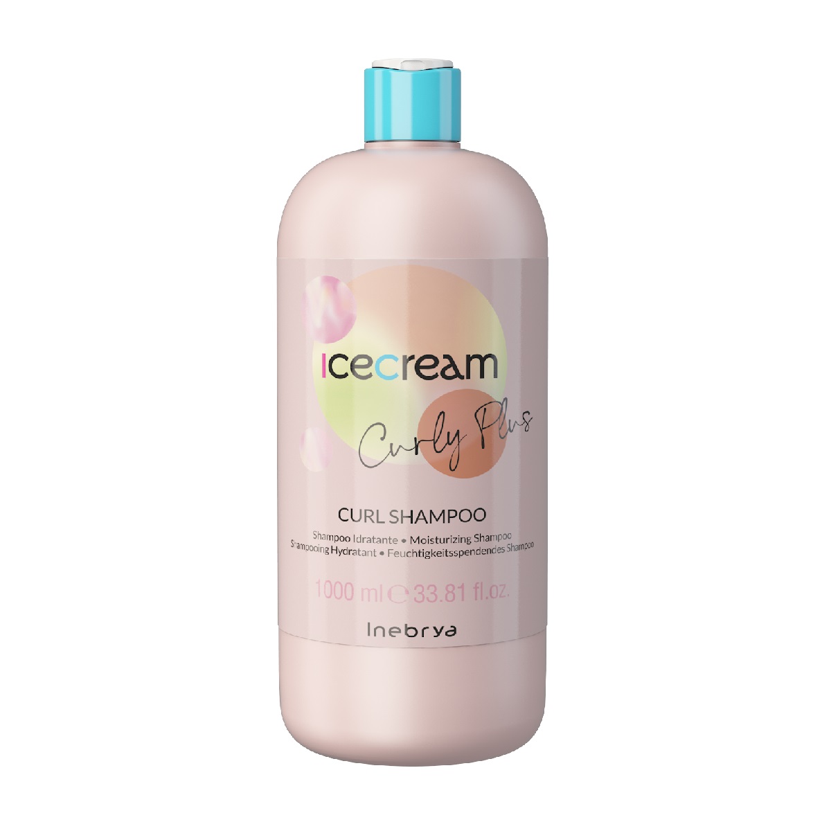 Inebrya Ice Cream Curly Plus nawilżający szampon do włosów kręconych i falowanych, 1000 ml