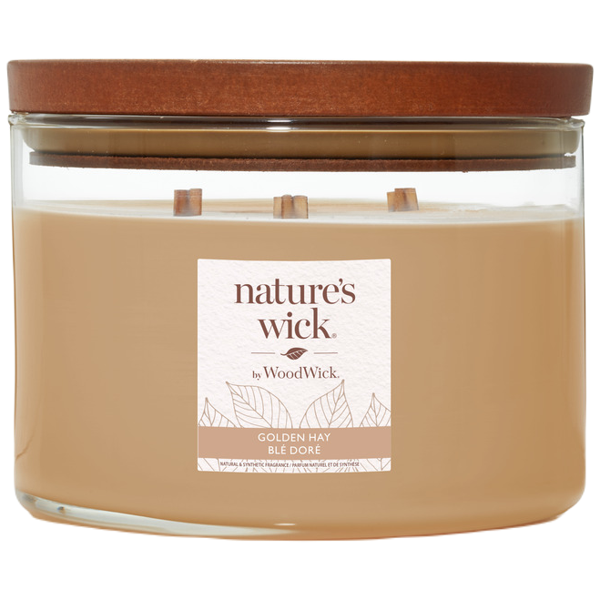 Nature's Wick By WoodWick Goldenhay świeca zapachowa, 433 g