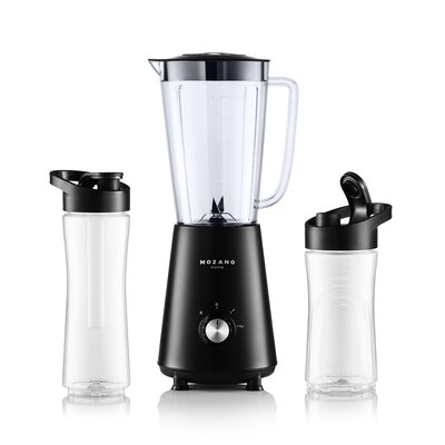 Blender kielichowy MOZANO M01 Czarny (Sportowy) + 2 bidony w komplecie