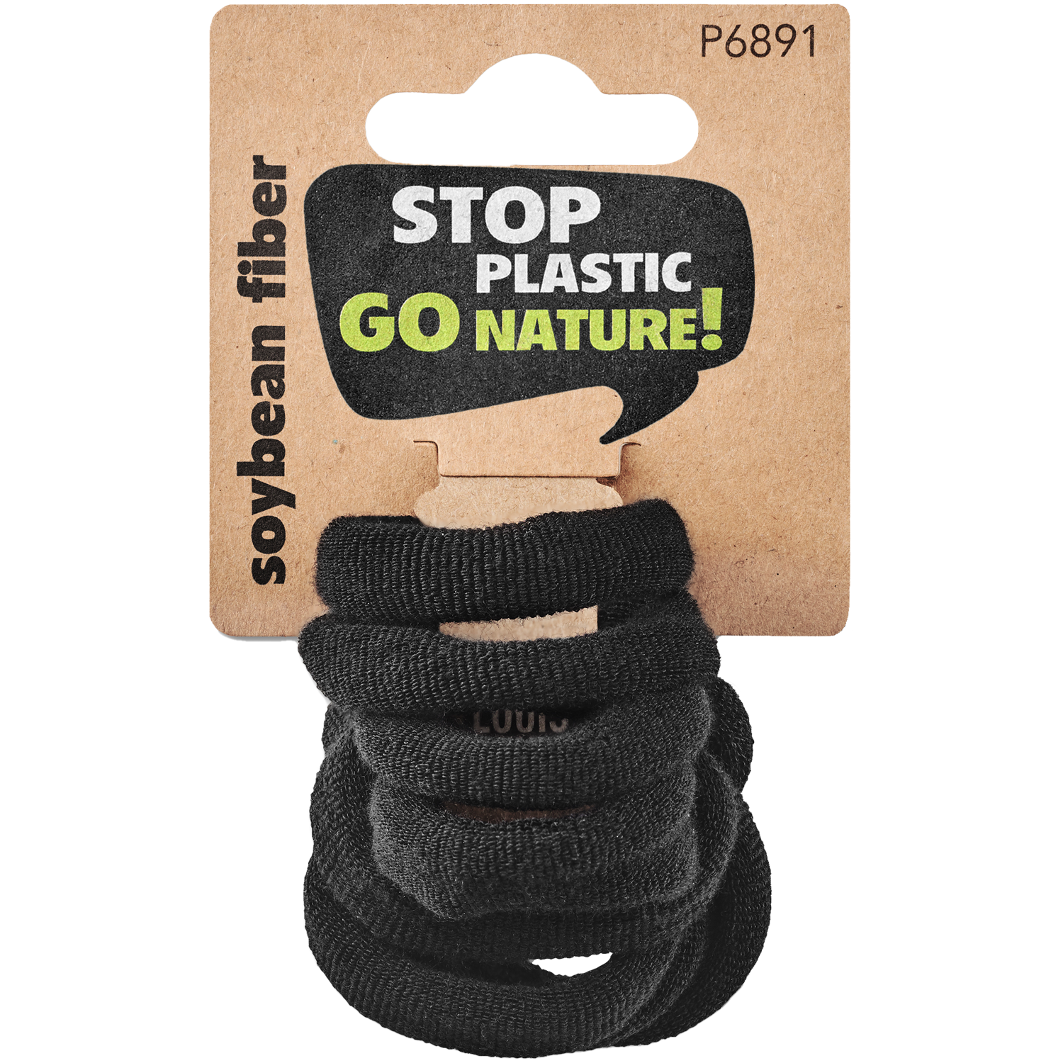 Jean Louis David Stop Plastic Go Nature gumki-frotki do włosów, 10 szt./1 opak.