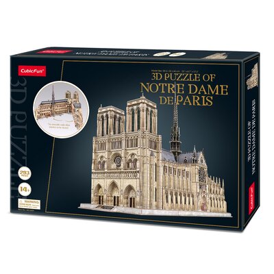 Puzzle 3D CUBIC FUN Budowle Świata Katedra Notre Dame MC260H (293 elementy)