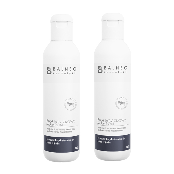 Balneokosmetyki zestaw: szampon do włosów tłustych z tendencją do łupieżu i łojotoku, 2x200 ml
