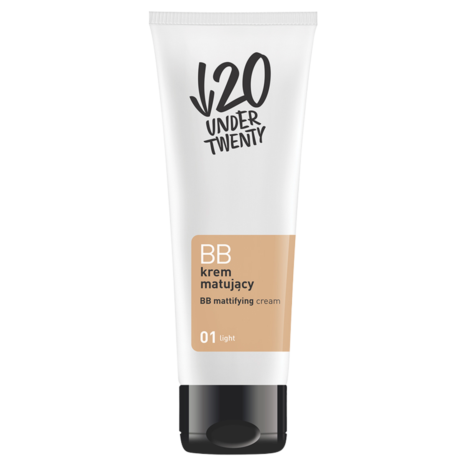 Under Twenty antybakteryjny krem BB matujący do twarzy 01 light, 60 ml
