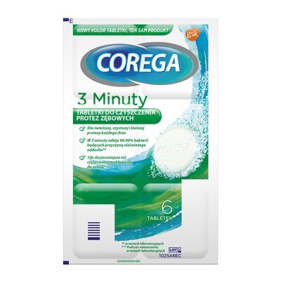 Tabletki do czyszczenia protez COREGA 3 minuty (6 szt.)