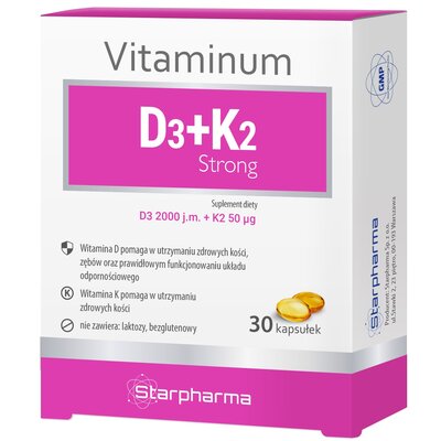 Witamina D3+K2 STARPHARMA Strong (30 kapsułek)