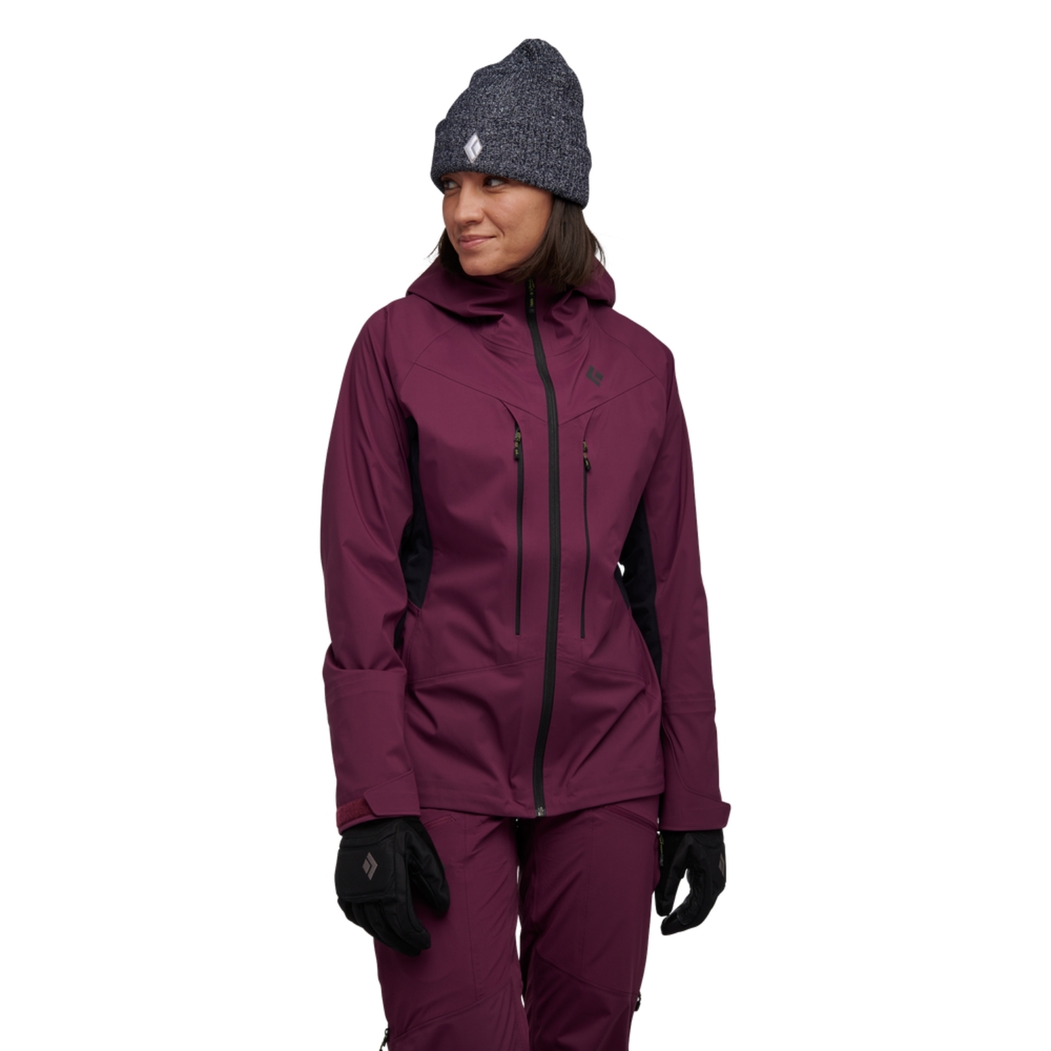 Damska kurtka Black Diamond DAWN PATROL HYBRID SHELL blackberry/black - M