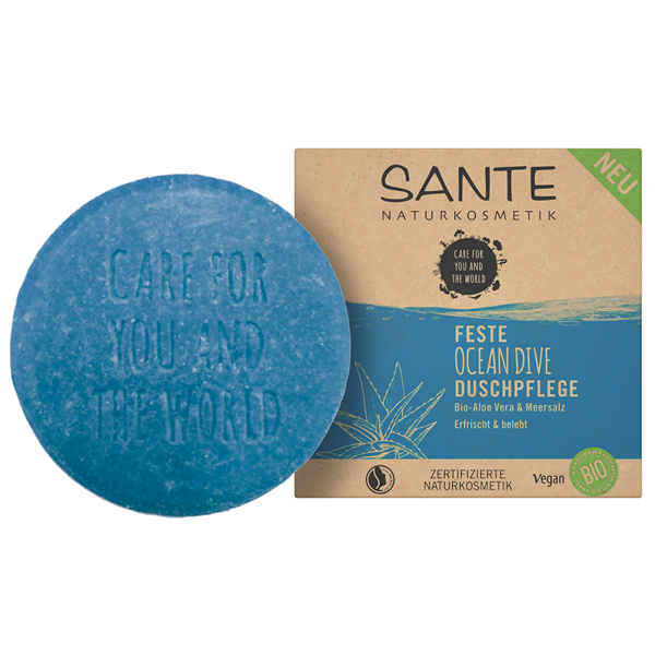 Sante mydło w kostce do ciała aloes i sól morska ocean dive eco, 80 g