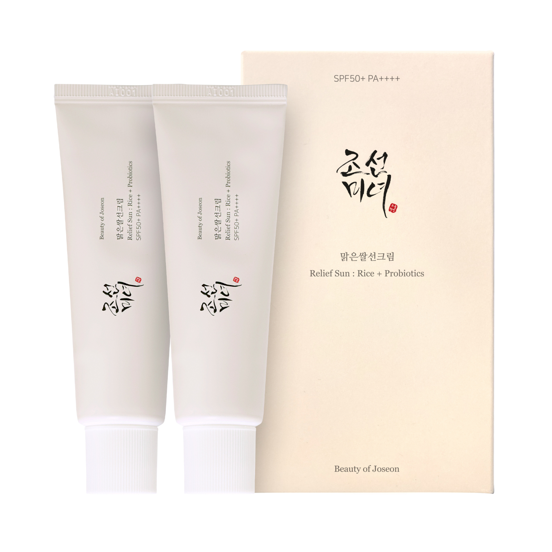 Beauty of Joseon lekki krem przeciwsłoneczny z SPF50+ PA++++, 2x50 ml