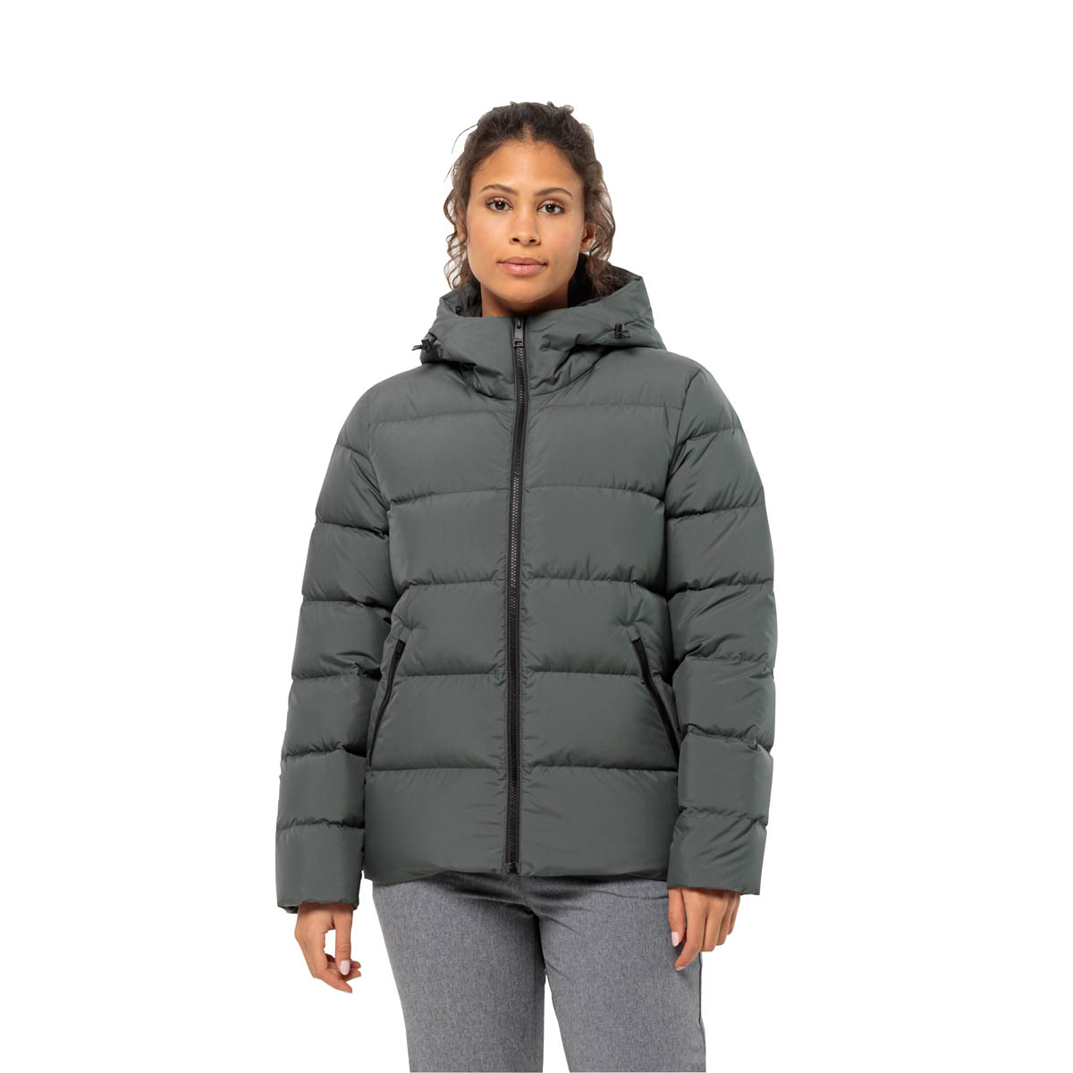 Damska kurtka puchowa Jack Wolfskin FROZEN PALACE JACKET W slate green - M