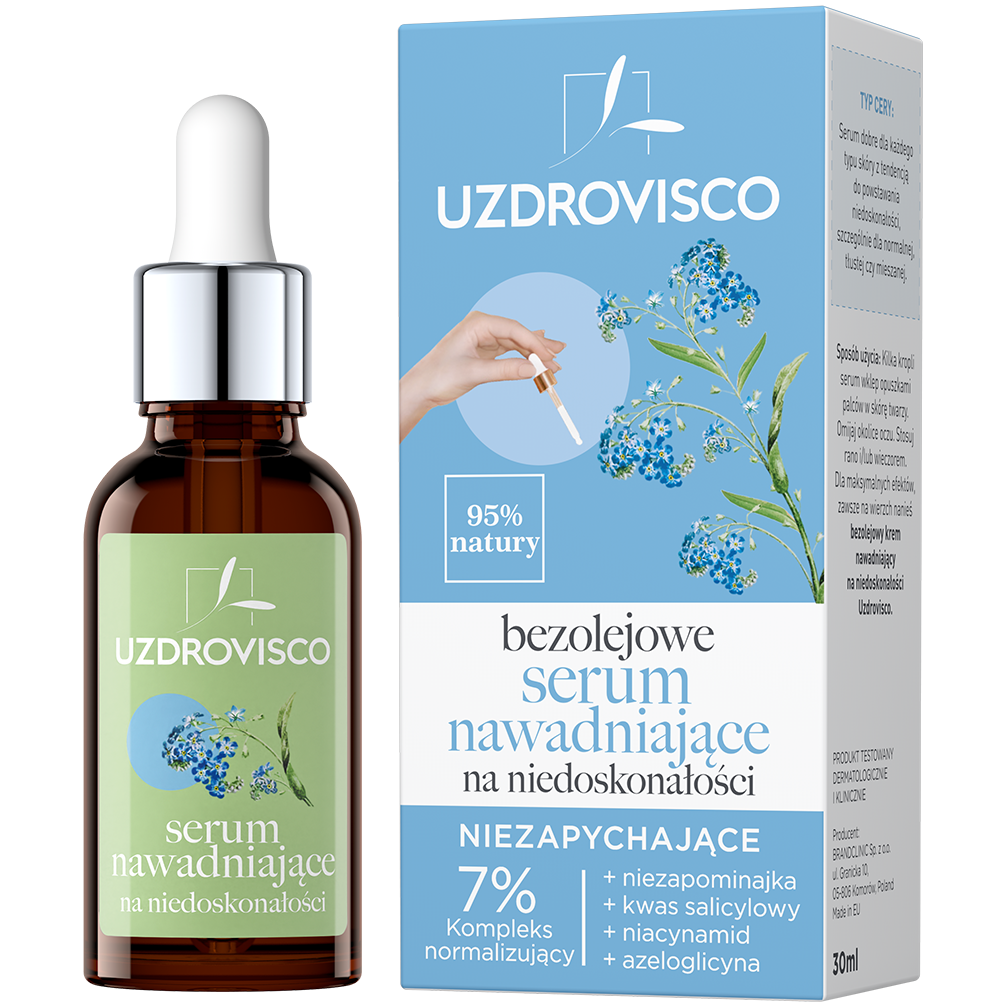 Uzdrovisco bezolejowe serum na niedoskonałości do twarzy, 30 ml