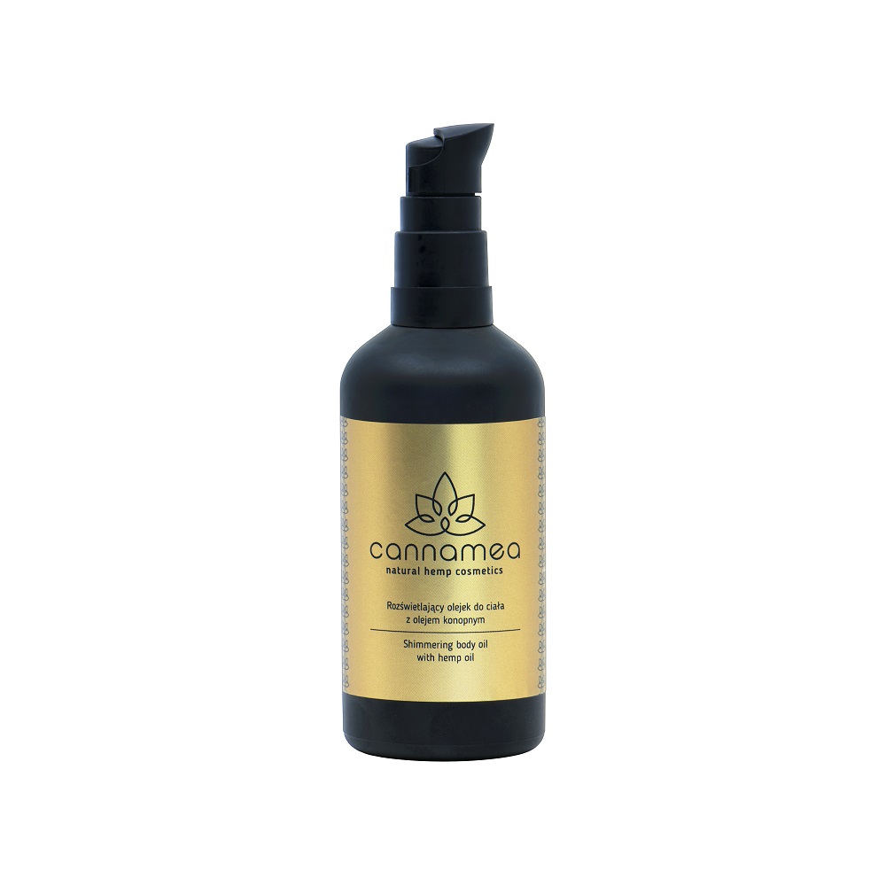 Cannamea rozświetlający olejek do ciała z olejem konopnym, 100 ml
