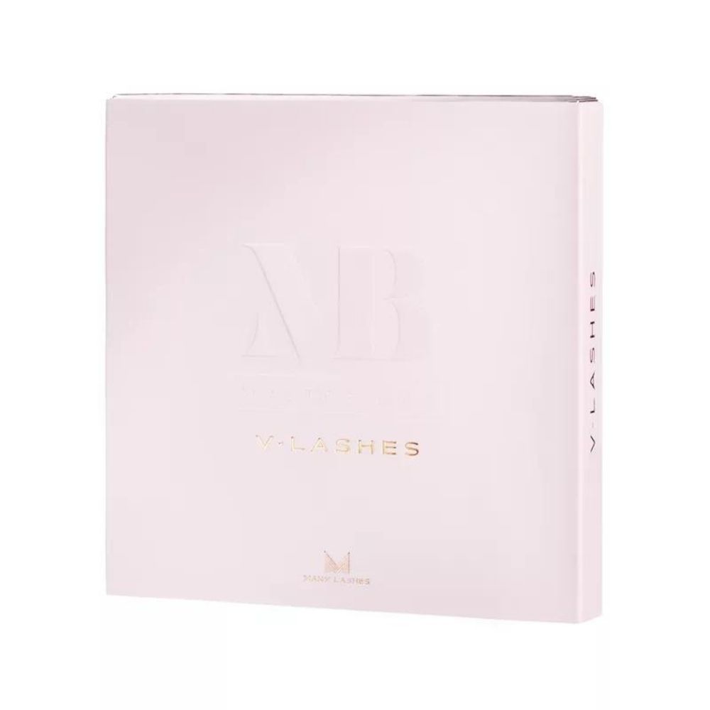 Many Beauty V-lashes zestaw rzęs do makijażu grubość 0,1mm skręt B - delikatny skręt, 1 zest.