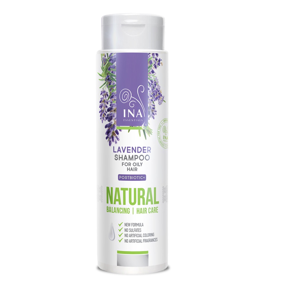 Ina Essentials Lavender naturalny szampon lawendowy do włosów przetłuszczających się, 200 ml