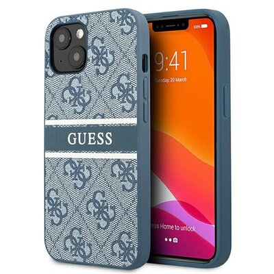 Etui GUESS 4G Printed Stripe do Apple iPhone 13 mini Niebieski