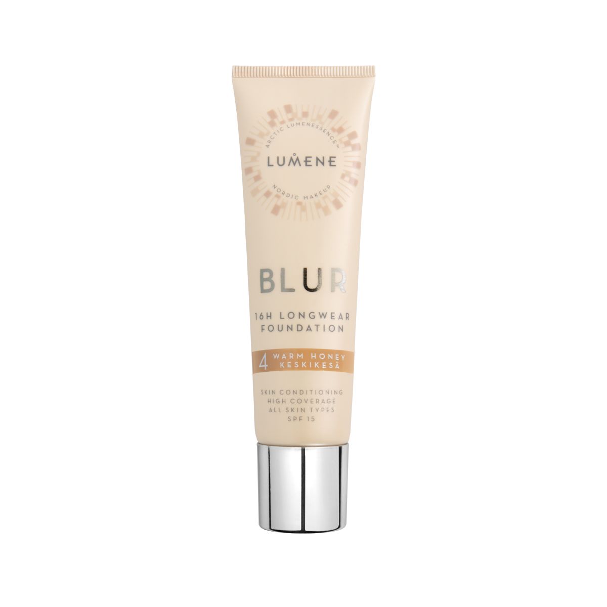 Lumene Blur długotrwały 16h podkład blur 4 warm honey SPF15, 30 ml