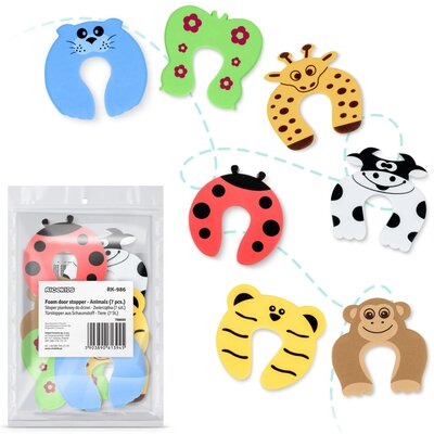 Stoper do drzwi RICOKIDS 798600 Zwierzaki (7 szt.)