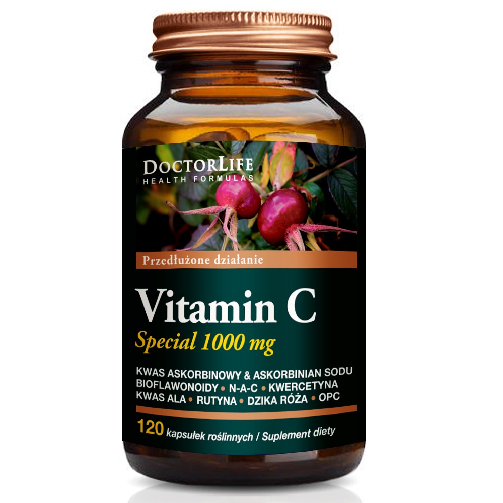 Doctor Life Timed- Release Vitamin C suplement diety o przedłużonym działaniu z witaminą C Special 1000mg, 120 kaps./1 opak.