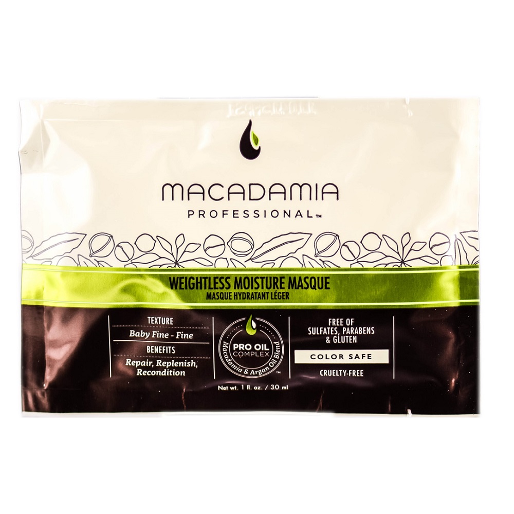 Macadamia Professional Weightless Moisture nawilżająca maska do włosów cienkich, 30 ml