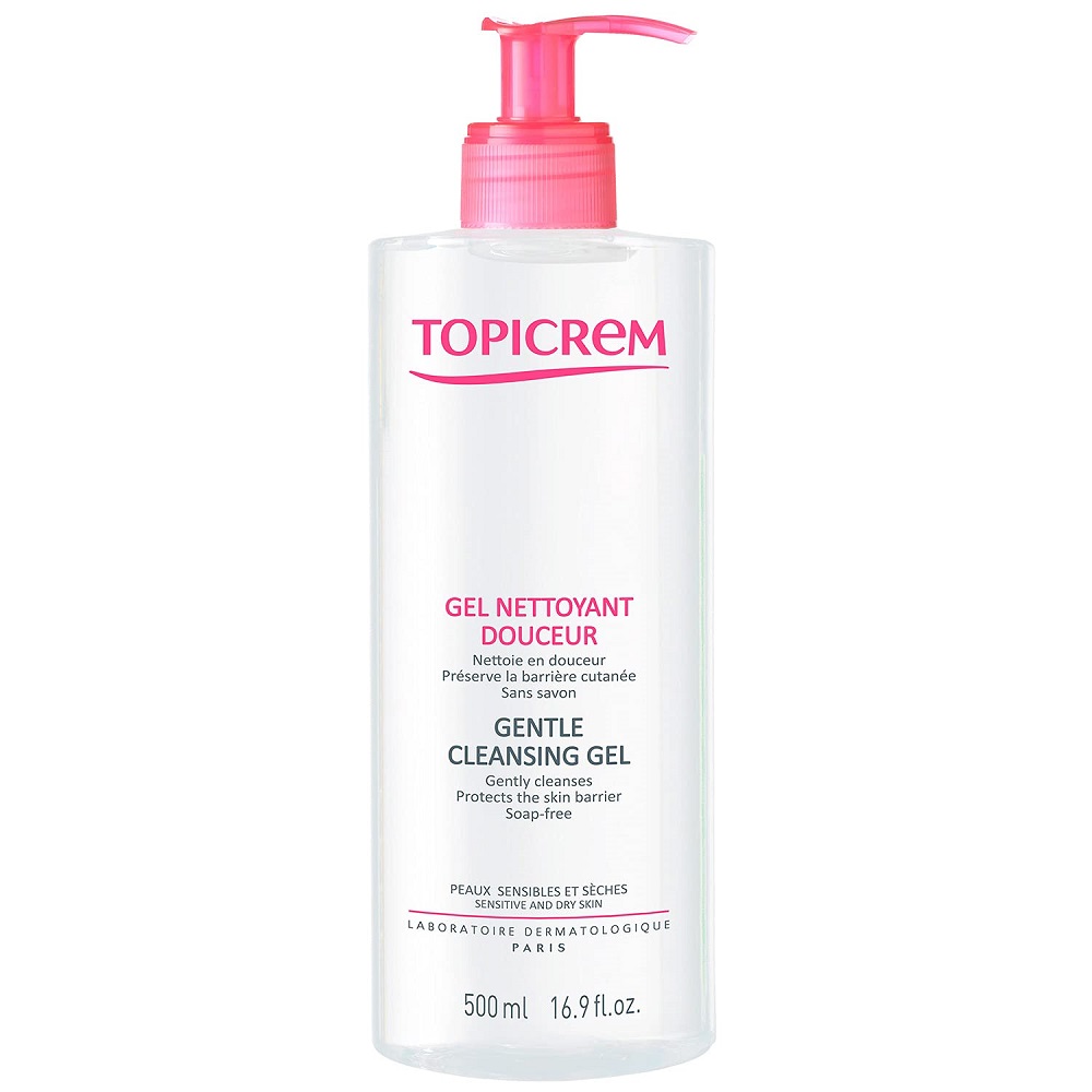 Topicrem Ultra-Moisturizing Dry Skin delikatny żel do mycia ciała i włosów, 500 ml