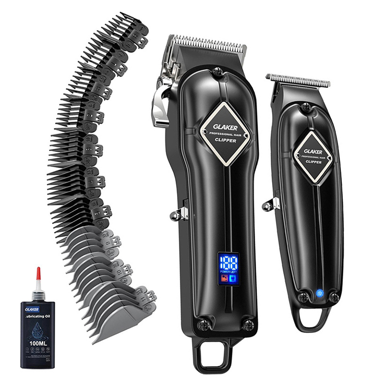 Glaker GL-K11S+I11 zestaw: maszynka do strzyżenia włosów, 1 szt. + trymer do włosów, 1 szt. + szczotka do czyszczenia, 1 szt. + długi grzebień, 1 s...