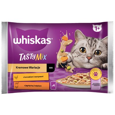 Karma dla kota WHISKAS Tasty Mix Jagnięcina z drobiem (4 x 85 g)