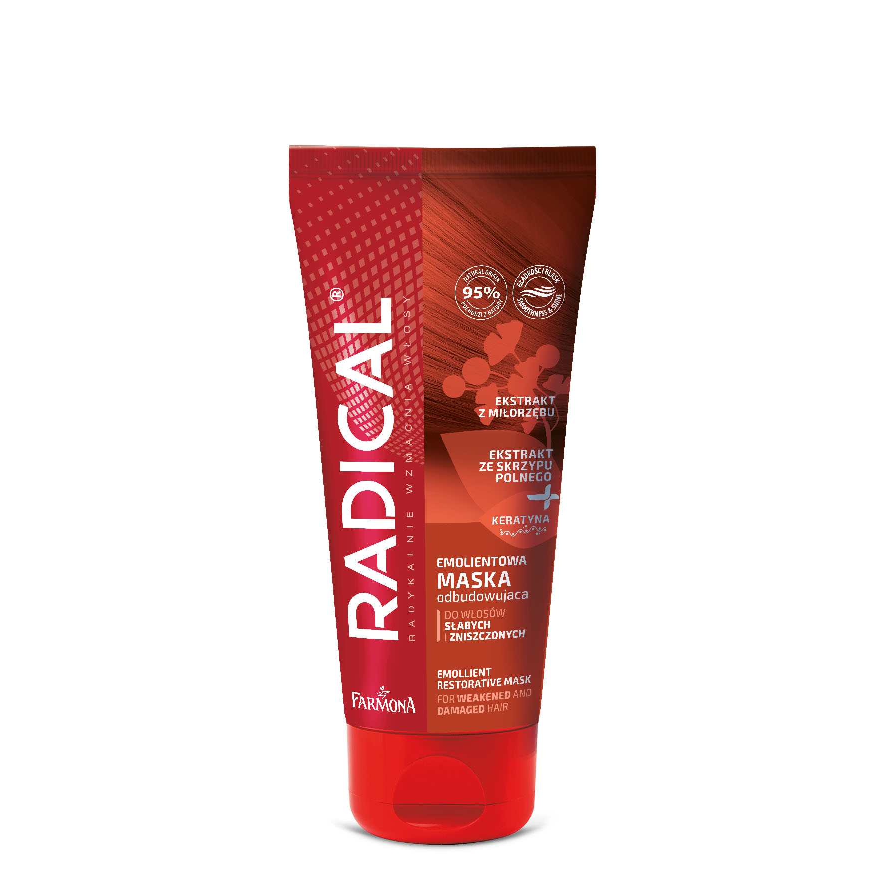 Radical Obudowujący emolientowa maska odbudowująca do włosów osłabionych i zniszczonych, 100ml