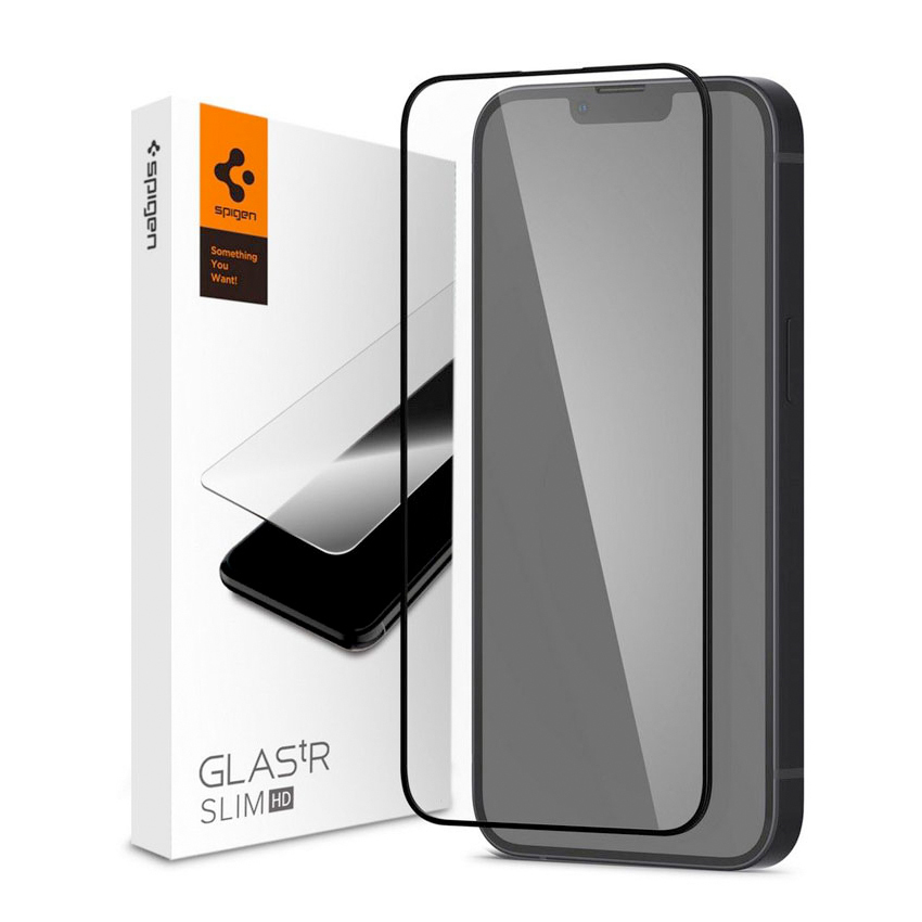 Szkło hartowane SPIGEN Glas.TR Slim FC do Apple iPhone 13 Pro Max/14 Plus/15 Plus Czarny