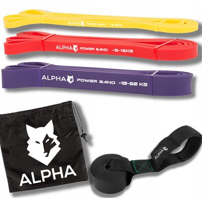 Zestaw gum do ćwiczeń ALPHA Mini Band PB-02