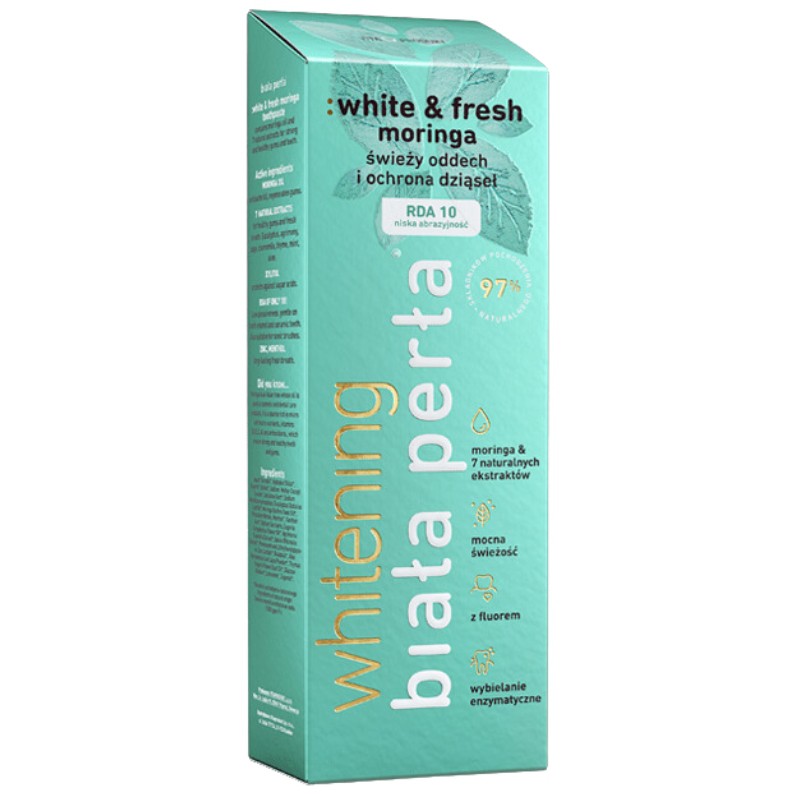 Biała Perła Pasta do zębów White & Fresh Moringa, 75ml