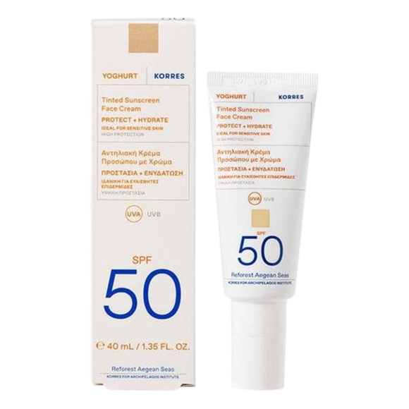 Korres koloryzujący krem nawilżający do twarzy SPF50, 40 ml
