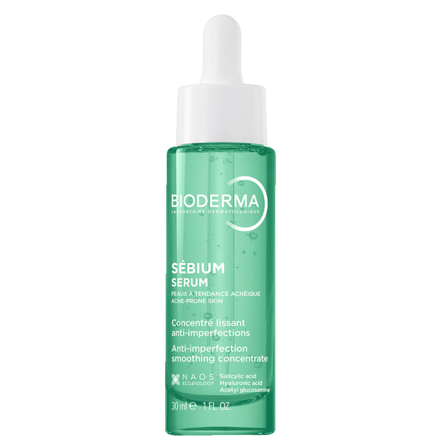 Bioderma Sebium wygładzające serum przeciwstarzeniowe redukujące niedoskonałości do twarzy, 30 ml