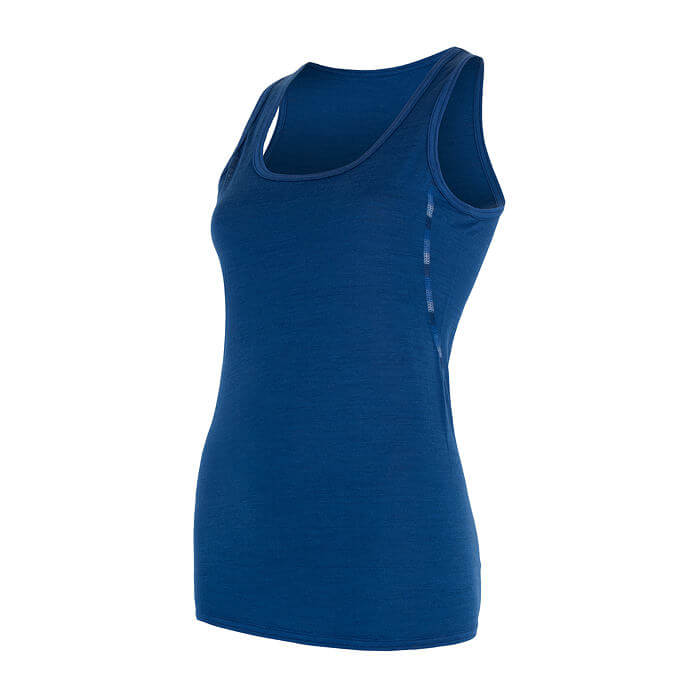 Sensor - Koszulka damska MERINO AIR Sleeveless dark blue
