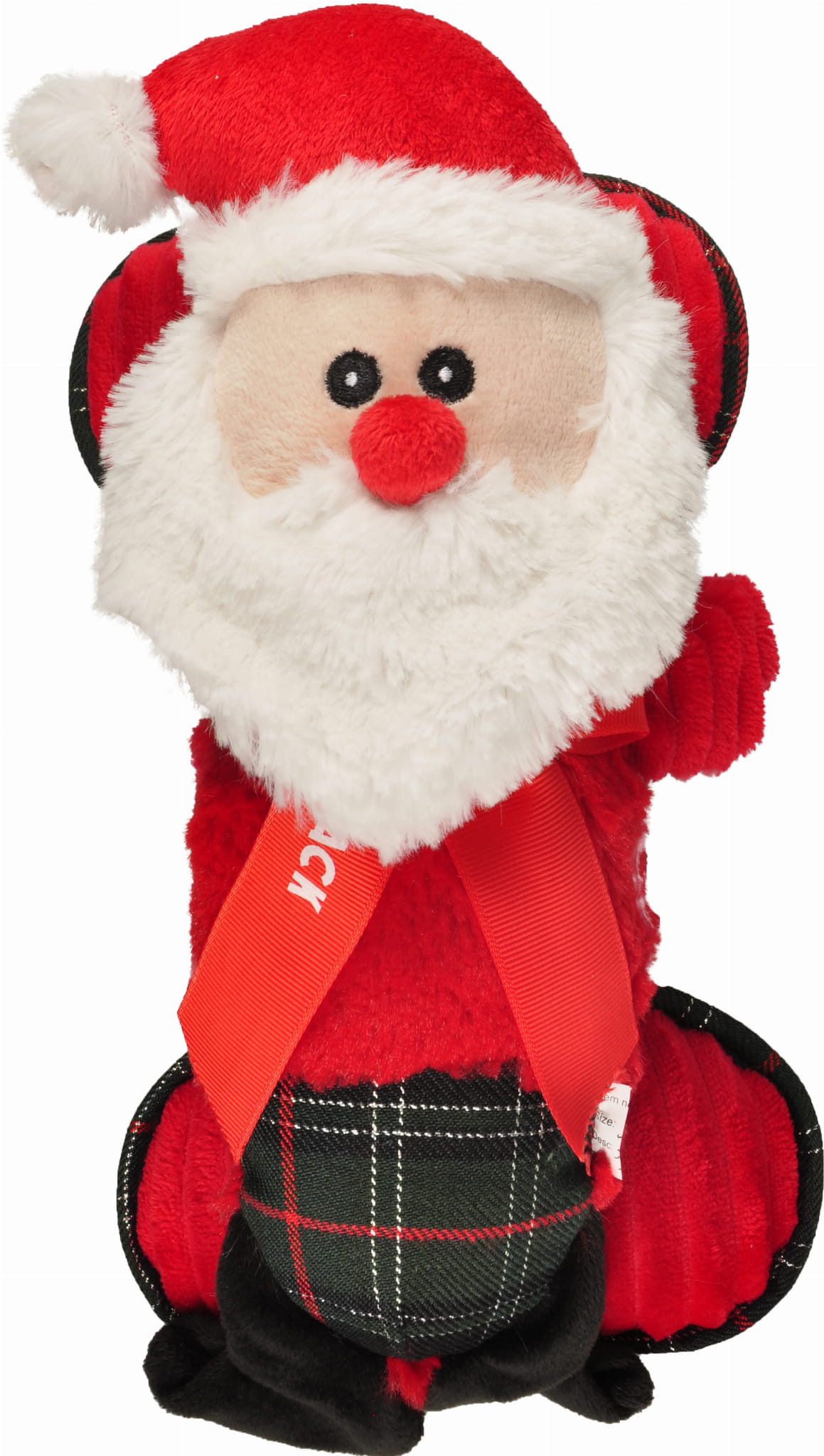 Flamingo Zabawka pluszowa świąteczna dla psa Mikołaj z kością