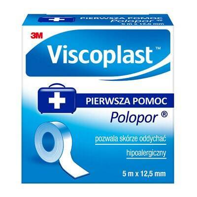 VISCOPLAST Polopor przylepiec włókninowy 5 m x 12,5 mm, 1 sztuka 