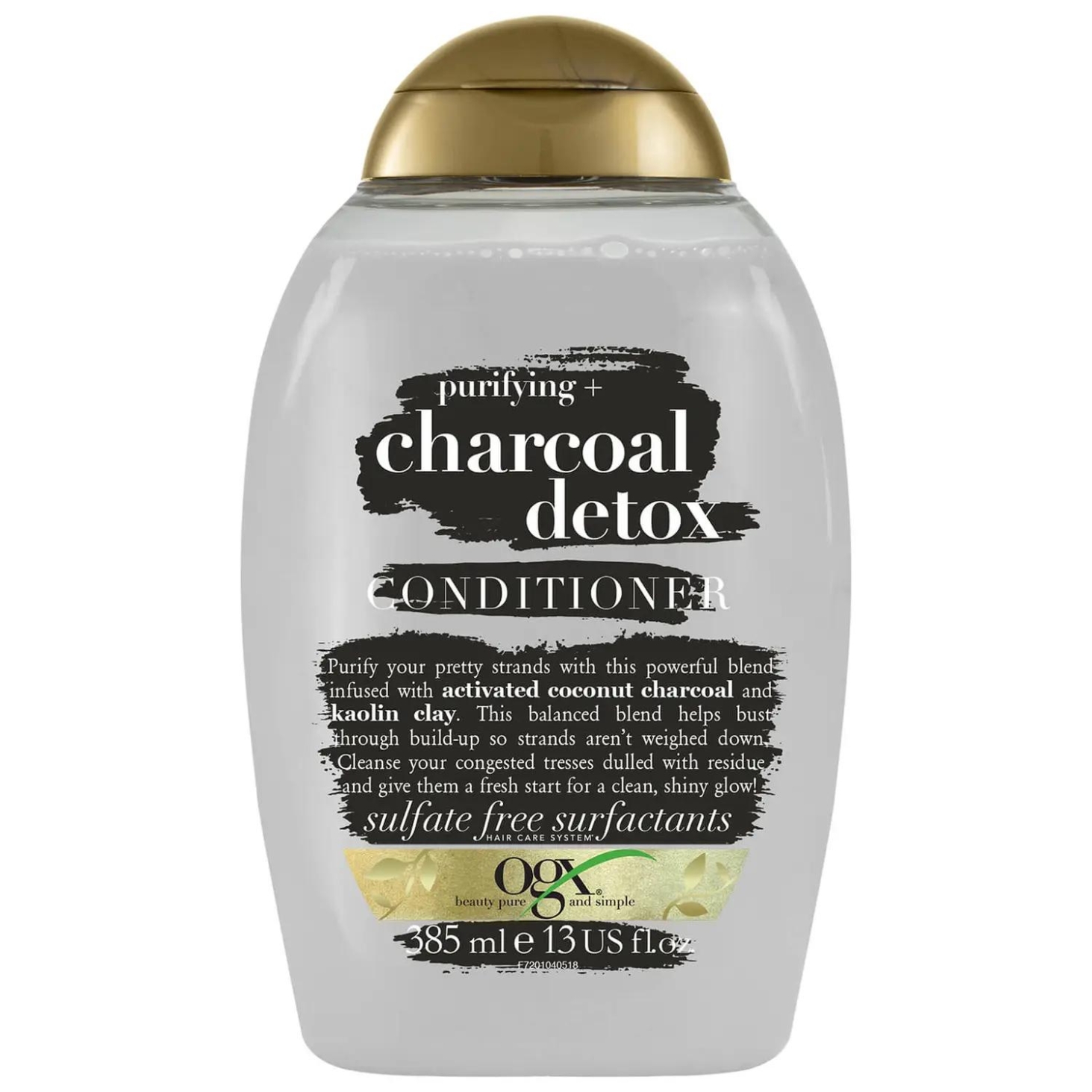OGX Charcoal Detox oczyszczająca odżywka do włosów z aktywnym węglem i glinką kaolinową, 385 ml