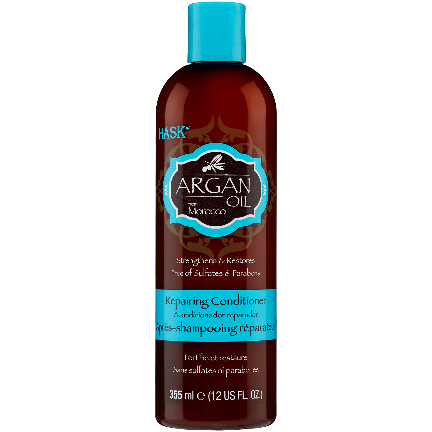Hask Argan Oil Marocco nawilżająco-wygładzająca odżywka do włosów suchych i zniszczonych, 355 ml