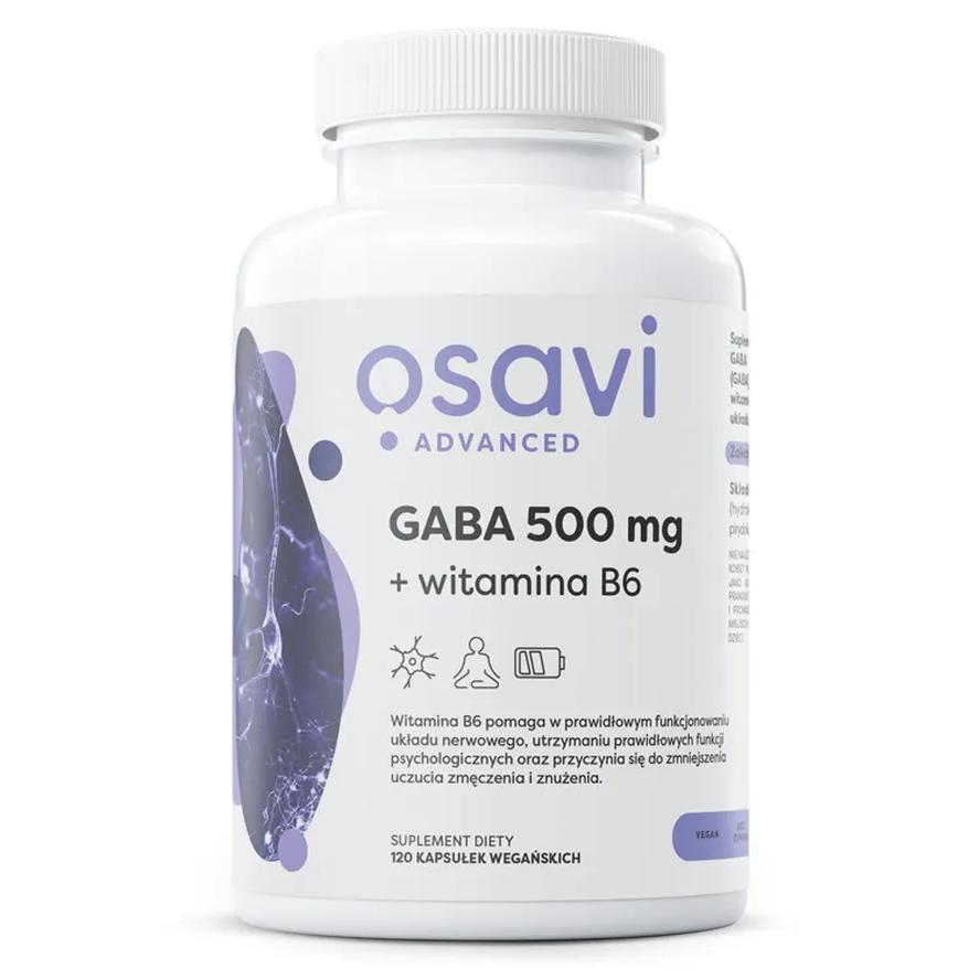 Osavi suplement diety GABA 500mg + witamina B6, 120 kaps./1 opak.